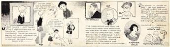 CHESTER GOULD (1900-1985) Orphan Nancy! Group of 10 daily comic strips from 1929.